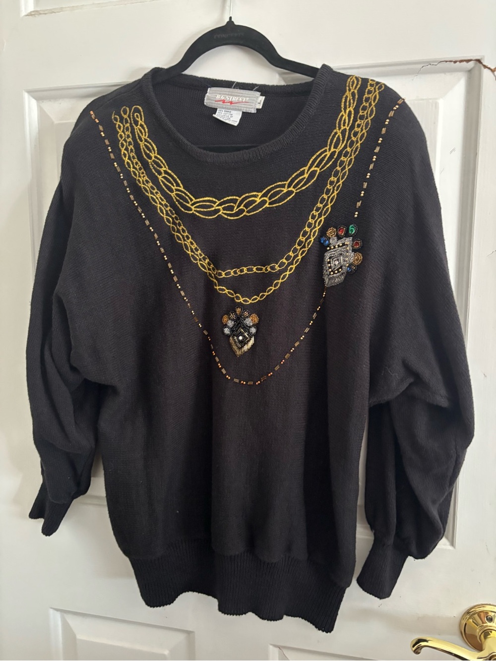 Vintage B.G. Street Black Sweater
